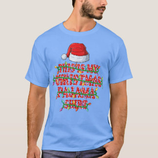 これは私のクリスマスパジャマのシャツのクリスマスライトファミ Tシャツ