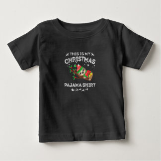 これは私のクリスマスパジャマのシャツのスロおもしろいッドの愛 ベビーTシャツ