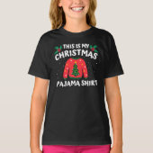これは私のクリスマスパジャマのシャツクリスマおもしろいスだ Tシャツ (正面)