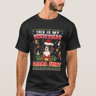 これは私のクリスマスパジャマのシャツ英語のスリンガーである Tシャツ