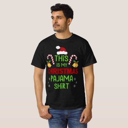 これは私のクリスマスパジャマのシャツ Tシャツ (正面フル)