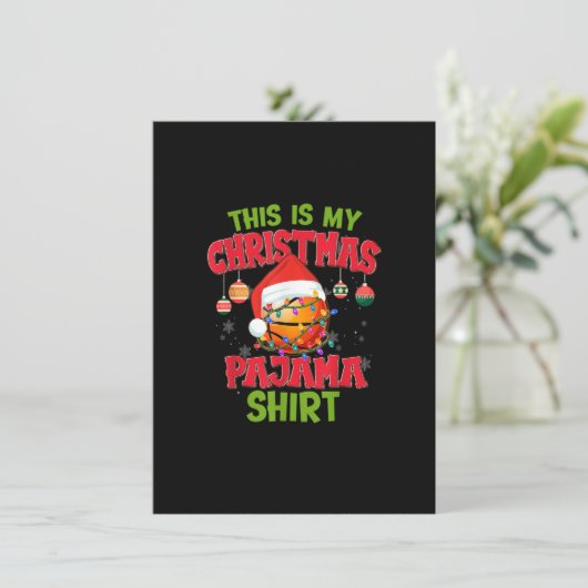 これは私のクリスマスパジャマのバスケのシャツSanta 招待状 (スタンド正面)