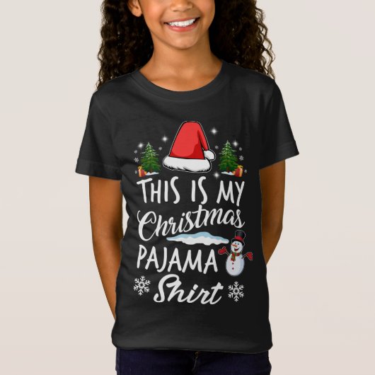 これは私のクリスマスパジャマのマッチング家族クリスマス Tシャツ (正面)