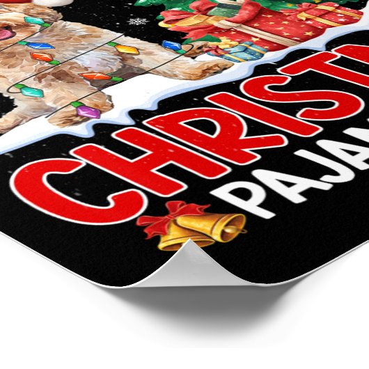 これは私のクリスマスパジャマアポ愛犬家クリスマス ポスター (角)