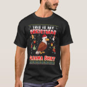 これは私のクリスマスパジャマイーグル醜いセーター私 Tシャツ (正面)