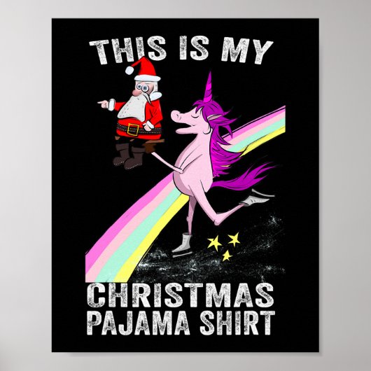 これは私のクリスマスパジャマクリスマスおもしろいサンタ・リジン ポスター (正面)
