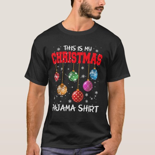 これは私のクリスマスパジャマクリスマスズクリの木の実 Tシャツ (正面)