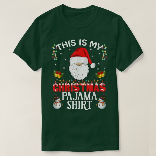 これは私のクリスマスパジャマクリスマスライツおもしろいGno Tシャツ (デザイン正面)