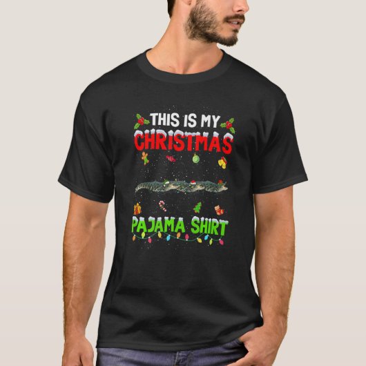 これは私のクリスマスパジャマクリスマスワニ隊 Tシャツ (正面)