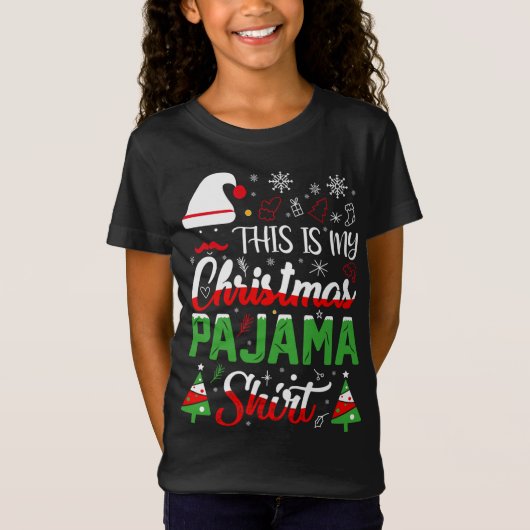 これは私のクリスマスパジャマクリスマス家族 Tシャツ (正面)