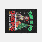 これは私のクリスマスパジャマグレート愛犬家 フリースブランケット (正面(横))