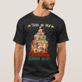 これは私のクリスマスパジャマゴールデンレトリバーの木だ Tシャツ (正面)