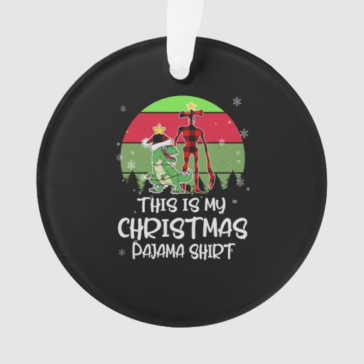 これは私のクリスマスパジャマサイレンヘッドツリーレックス オーナメント (正面)