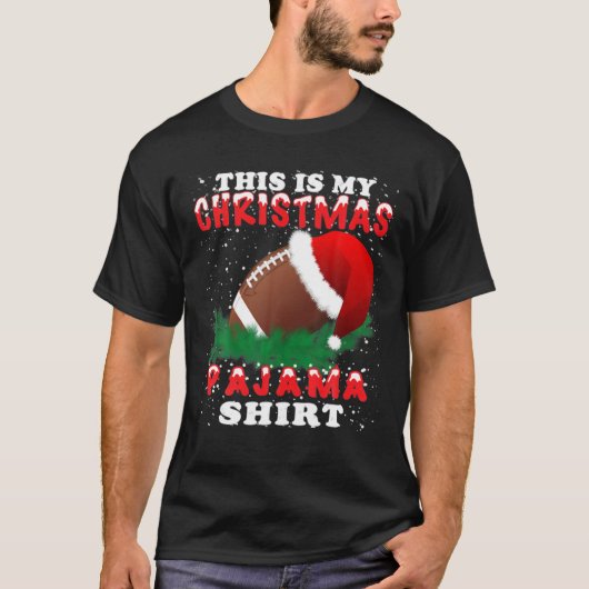 これは私のクリスマスパジャマサッカーだ Tシャツ (正面)