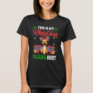 これは私のクリスマスパジャマサンタトナカイHyena Tシャツ