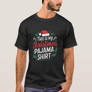 これは私のクリスマスパジャマサンタハットクリスマスリー Tシャツ