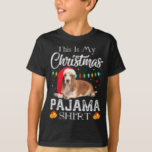 これは私のクリスマスパジャマサンタバセットハウンドGIF Tシャツ