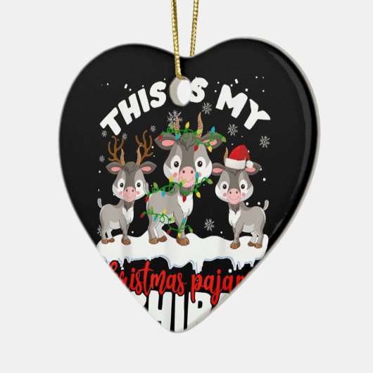これは私のクリスマスパジャマサンタヤギ愛好家のギフトである セラミックオーナメント (左)