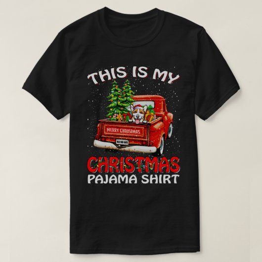これは私のクリスマスパジャマシャツのペンブロークウェルシュC Tシャツ (デザイン正面)