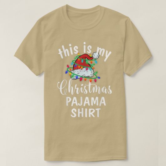 これは私のクリスマスパジャマシャツクリスマスライツファン Tシャツ (デザイン正面)