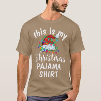これは私のクリスマスパジャマシャツクリスマスライツファン Tシャツ