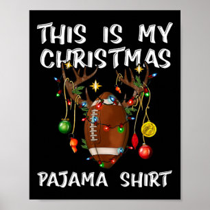 これは私のクリスマスパジャマシャツサッカークリスマス ポスター