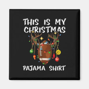 これは私のクリスマスパジャマシャツサッカークリスマス マグネット