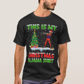 これは私のクリスマスパジャマシャツバイアスロンのクリスマス Tシャツ (正面)