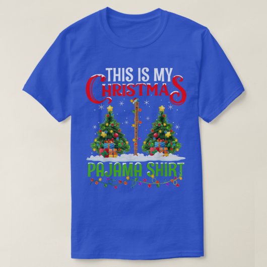 これは私のクリスマスパジャマシャツフルート音楽Chriである Tシャツ (デザイン正面)
