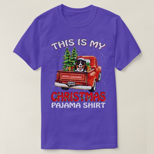 これは私のクリスマスパジャマシャツベルネーゼ山だ Tシャツ (デザイン正面)