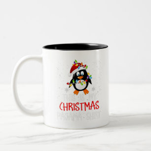 これは私のクリスマスパジャマシャツペンギンSanta G ツートーンマグカップ