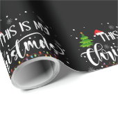 これは私のクリスマスパジャマシャツマッチングファミリー ラッピングペーパー (ロールコーナー)