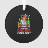 これは私のクリスマスパジャマシャツ格言クリスマス オーナメント (裏面)