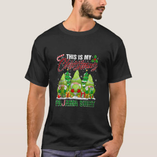 これは私のクリスマスパジャマシャツ格言テニスバ Tシャツ