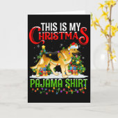 これは私のクリスマスパジャマシャツ ドイツ牧羊犬です カード (黄色い花)