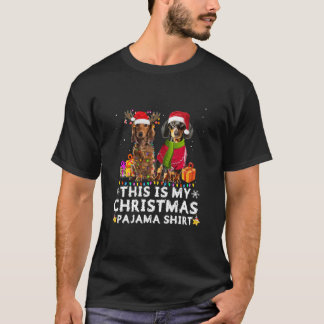 これは私のクリスマスパジャマシャツDachshund Santa Tシャツ