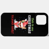 これは私のクリスマスパジャマシャツTシャツ 狐 Case-Mate iPhoneケース (裏面 (横))
