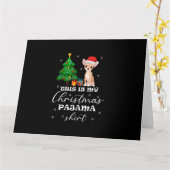 これは私のクリスマスパジャマチワワコスチュームサン カード (黄色い花)