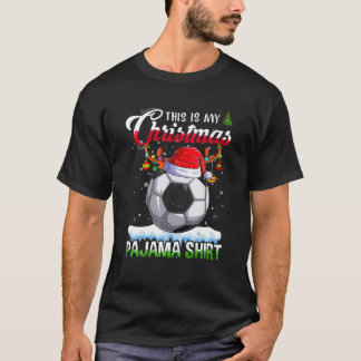 これは私のクリスマスパジャマトナカイおもしろいサッカーだ Tシャツ