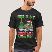 これは私のクリスマスパジャマトラクタークリスマス Tシャツ (正面)