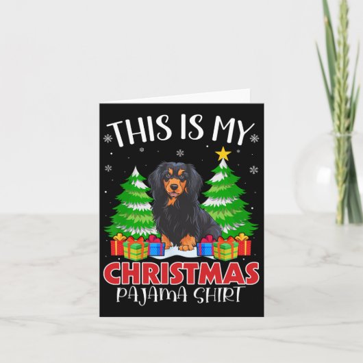 これは私のクリスマスパジャマハバニーズ犬のクリスマスPjs カード (正面)