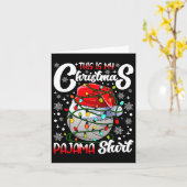 これは私のクリスマスパジャマバレーボールのクリスマスツリーL カード (黄色い花)