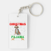これは私のクリスマスパジャマビーグル愛好家のクリスマス キーホルダー (裏面)