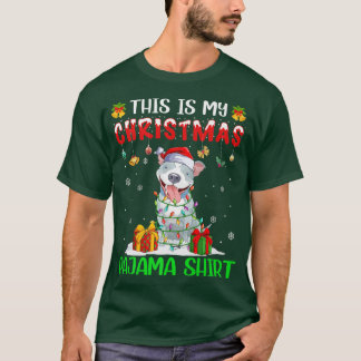 これは私のクリスマスパジャマピットブルクリスマスツリーLig Tシャツ