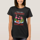 これは私のクリスマスパジャマフラミンゴファミリークリスマス Tシャツ (正面)