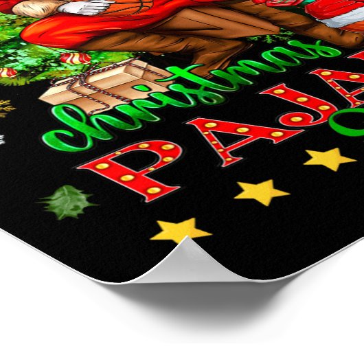 これは私のクリスマスパジャマブラックアフリカンアメリカン ポスター (角)