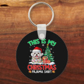 これは私のクリスマスパジャママルチーズ愛犬家Xma キーホルダー (正面)