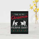 これは私のクリスマスパジャマラクロス醜いセーター カード (黄色い花)