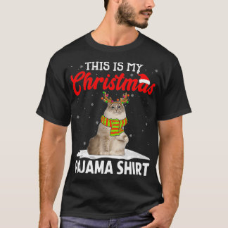 これは私のクリスマスパジャマラグドール猫 Tシャツ