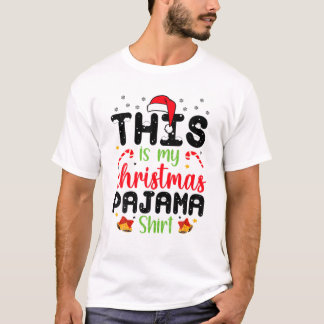 これは私のクリスマスパジャマ家族マッチングクリスマス Tシャツ